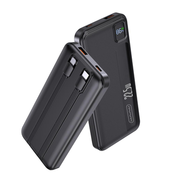 УМБ Павербанк 10000 mAh 22.5W WUW Y139 с быстрой зарядкой и 2 встроенными кабелями Черный 3012053 фото